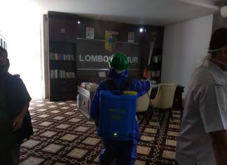 Cegah Penyakit Korona, Dinkes Lotim Galakkan Penyemprotan Desinfektan