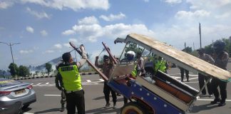 Polres Lobar Bubarkan Balap Cidomo Liar