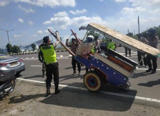 Polres Lobar Bubarkan Balap Cidomo Liar