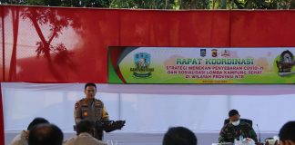 Kapolda Pimpin Rakor Tekan Penyebaran Covid 19 dan Sosialisasi Kampung Sehat se-NTB