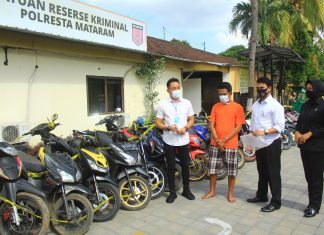 18 Motor Hasil Curian Diamankan Polresta Mataram