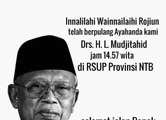 Mantan Bupati Lobar HL Mudjitahid Meninggal Dunia Terpapar Covid-19