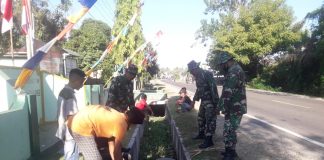 TNI dan Rakyat Bersihkan Lingkungan