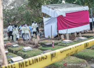 Pemakaman Pasien Positif Covid-19 Asal Desa Bunut Baok Gunakan Protokol Kesehatan
