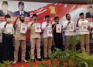 Tujuh Cakada di NTB Terima B.1-KWK dari Partai Gerindra