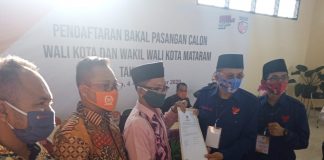 Dua Bapaslon Walikota Mataram Daftar ke KPU