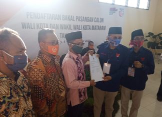 Dua Bapaslon Walikota Mataram Daftar ke KPU