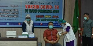 Lagi Gubernur NTB Disuntik Vaksin Covid 19