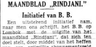 1941, Majalah Rindjani Terbit di Lombok
