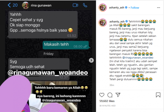 Diduga Kena Covid 19, Presenter Kondang Rina Gunawan Meninggal Dunia