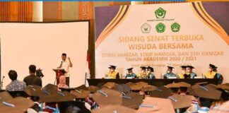 Hadiri Wisuda Bersama STIKES, STEI dan STKIP Hamzar, Ini Pesan Gubernur Kepada Wisudawan