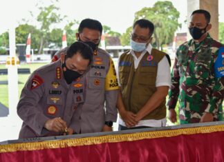 Gubernur Dampingi Kapolri Resmikan Fasilitas Mapolda NTB