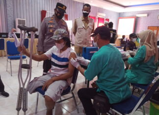 Polres Lobar Gelar Vaksinasi bagi Penyandang Disabilitas