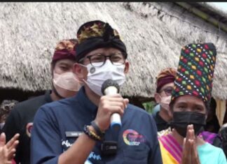 Menteri Sandiaga Uno Minta Fasilitas Homestay Desa Senaru Diselesaikan Demi Pulihnya Ekonomi