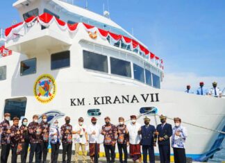 Menparekraf Sandiaga Uno Resmikan KM Kirana VII, Kapal Roro Standar Pariwisata