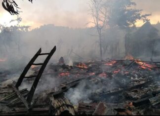 Kebakaran di Nitu Bima, Lima Rumah Warga Ludes Dilalap Api