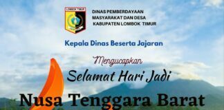Ucapan HUT 64 Tahun NTB 2022: Dinas Pemberdayaan Masyarakat dan Desa Kabupaten Lombok Timur