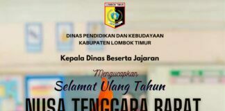 Ucapan Dirgahayu 64 Tahun NTB 2022: Dikbud Lotim