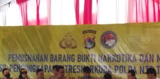 Polda NTB Kembalikan dan Musnahkan Barang Bukti Kejahatan