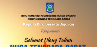 Ucapan HUT NTB 2022 Kepala Biro Pemerintahan Setda NTB