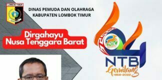 Ucapan Dirgahayu 64 Tahun NTB 2022 Dari Dispora Lombok Timur