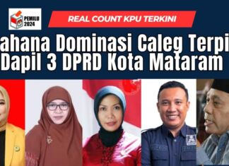 Prediksi Petahana Dominasi Caleg Terpilih Dapil 3 DPRD Kota Mataram Versi Real Count KPU Terkini