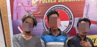 Nikmati Untung Jual Sabu, 3 Pria di Alas di Bawa Ke Polres Sumbawa