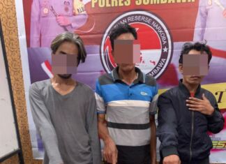 Nikmati Untung Jual Sabu, 3 Pria di Alas di Bawa Ke Polres Sumbawa