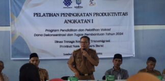 Disnakertrans NTB Gelar Pelatihan Produktivitas: “Usaha Maju jika Menguasai Teknologi dan Selera Pasar”