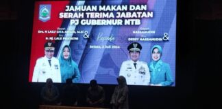 Sertijab Penjabat Gubernur NTB. Lalu Gita Ariadi Bilang Full Suport, Hassanudin Bilang Lanjutkan