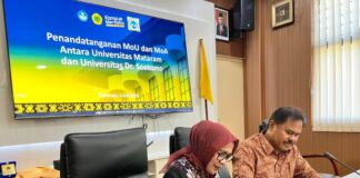 Universitas dr Soetomo dan Universitas Mataram Jalin Kerjasama