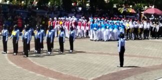 Dikbud NTB Gelar Gerak Jalan Merdeka, Tiga Diantaranya Peserta Siswa Sekolah Luar Biasa (SLB)