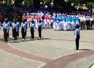 Dikbud NTB Gelar Gerak Jalan Merdeka, Tiga Diantaranya Peserta Siswa Sekolah Luar Biasa (SLB)