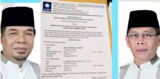 Pasangan Iron-Edwin Resmi Terima SK B1 KWK PAN Untuk Pilkada Lombok Timur