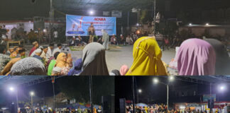 Ratusan Warga Desa Kotaraja Sambut Kehadiran Cabup Hairul Warisin : Janjikan Program Pembinaan Pedagang Kecil