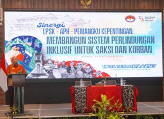 LPSK dan Masyarakat Bangun Perlindungan Inklusif. Sekda NTB : Saksi dan Korban Butuh Keamanan dan Kenyamanan