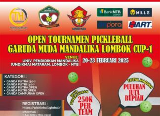 Turnamen Pickleball Tingkat Dunia Bakal Digelar di Mataram, Buruan Daftar!