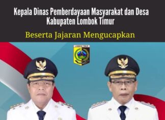 Ucapan Selamat Pelantikan Bupati dan Wakil Bupati Lombok Timur Periode 2025-2030 dari Kepala Dinas Pemberdayaan Masyarakat dan Desa Kabupaten Lombok Timur