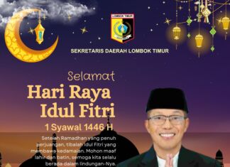Ucapan Selamat Idul Fitri 1446 H oleh Sekda Lombok Timur
