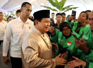 Para Pengemudi Ojol Sambut Lebaran di Istana Bersama Presiden Prabowo