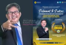 MANTAP! Prodi Ilmu Komunikasi Unram Raih Akreditasi Unggul. Dr Agus Purbathin Hadi MSi: Tahun ini Mengajukan Akreditasi Internasional