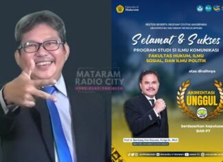 MANTAP! Prodi Ilmu Komunikasi Unram Raih Akreditasi Unggul. Dr Agus Purbathin Hadi MSi: Tahun ini Mengajukan Akreditasi Internasional