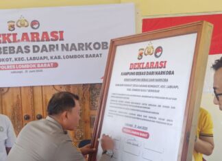 Polres dan Pemda Lombok Barat Resmikan Kampung Bebas Narkoba di Karang Bongkot untuk Generasi Masa Depan