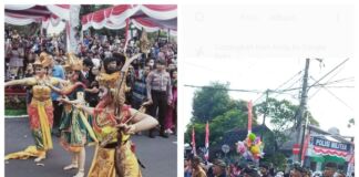 Ribuan Warga Meriahkan Parade Budaya HUT ke 80 RI