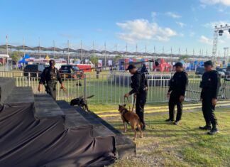 Polsatwa Ditsamapta Polda NTB Seterilisasi Area Sirkuit Mandalika