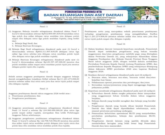Sosialisasi Perda APBD NTB 2026 (Bagian 5)