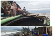 21 Rumah Terdampak Rob, Warga Buat Tanggul Sementara