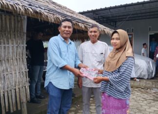 PWI NTB dan MIM Foundation Salurkan 340 Paket Sembako untuk Korban Banjir Desa Kabul Lombok Tengah