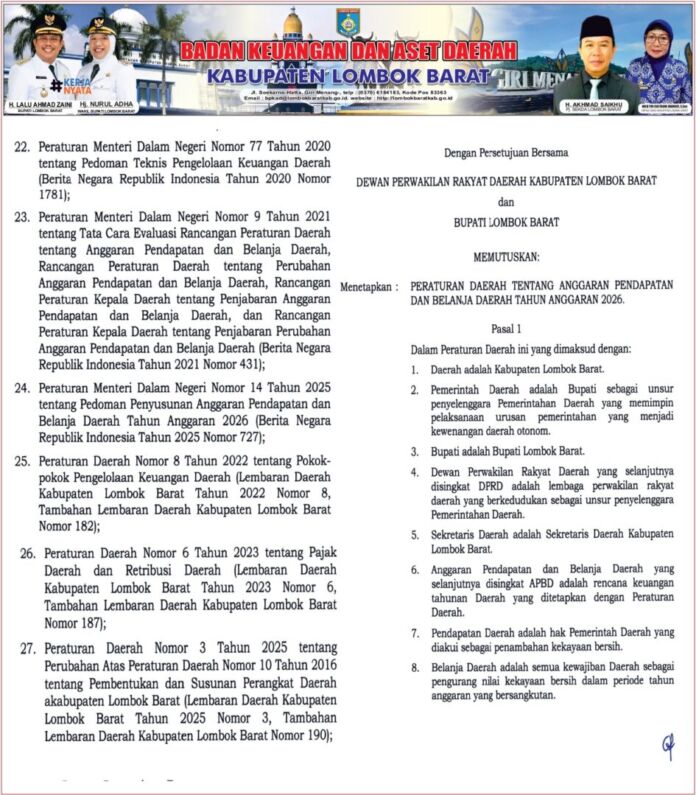 Sosialisasi Perda Lobar 2026