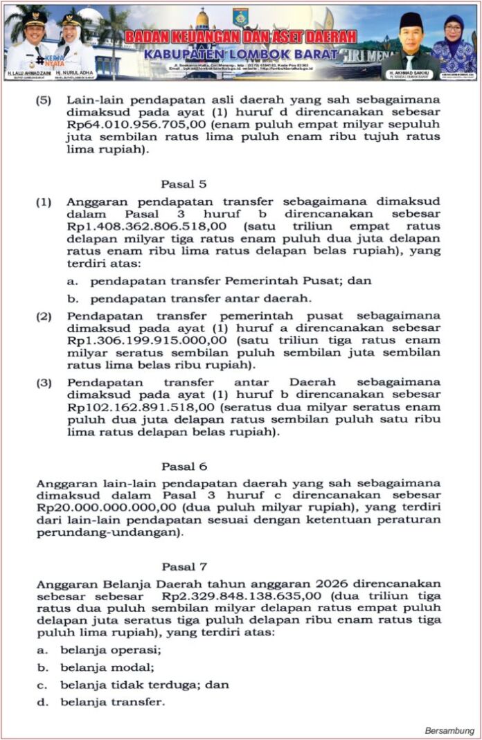 Sosialisasi Perda Lobar 2026